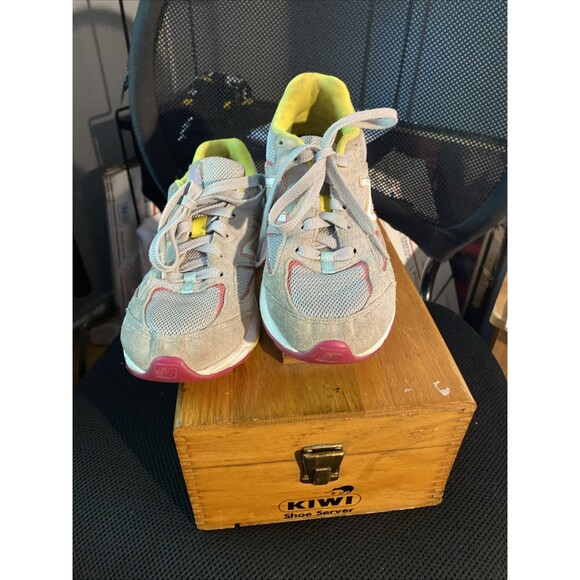 NEW BALANCE Shoes‎ Womens Size 4 888v2 GK888GR2 Pink Gray Yellow White - Picture 3 of 5
